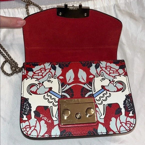 Furla Ltd Ed EUC Year of the Dog Chinese New Year Mini Metropolis Crossbody Bag - Picture 5 of 16